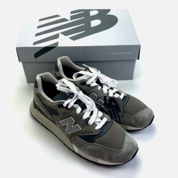 New Balance 998 Shoes Men's Size 11.5 U998GR Made in USA Grey Silver Core Abzorb